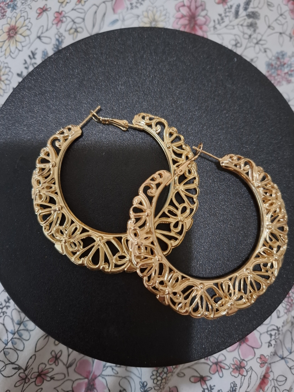 Gold Filigree Hoop Earrings - Elegant Women’s Jewelry